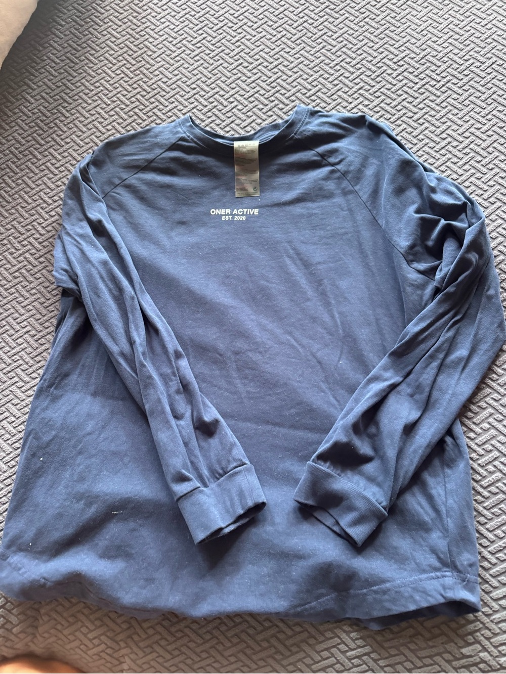 Oner Active Long Sleeve Crew Tee - Navy Blue